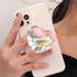 Ksadiye Expandiing Moblile Cell Phone Grip Heart Shape Glass Holder for Smartphones, Cellphone Collapsible StandPink