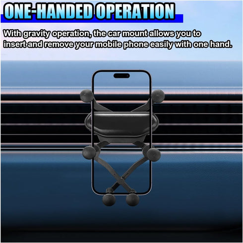GAOLAOSY Car Air Vent Phone Holder, Anti-Shake & Anti-Slip Navigation Phone Holder with Hawk's Beak Clip, Adjustable