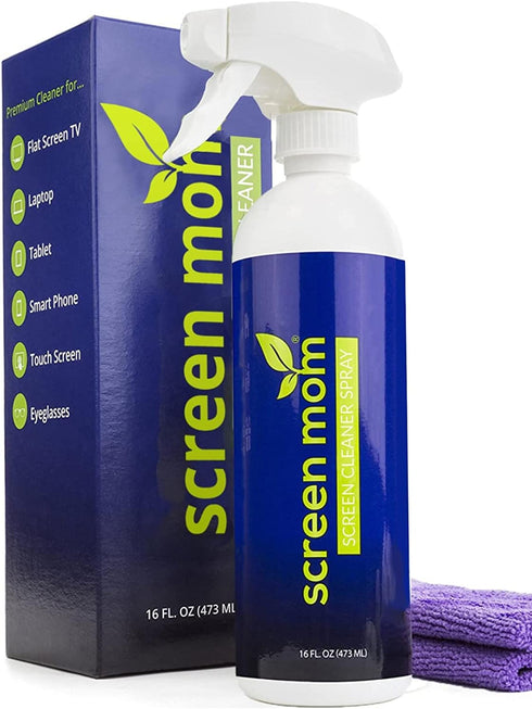 Screen Cleaner Kit - Best for LED & LCD TV, Computer Monitor, Laptop, iPad Screens – 16 Ounce Bottle with Microfiber
