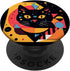 Memphis Aesthetic Cat Art 90s Retro Style PopSockets Swappable PopGrip
