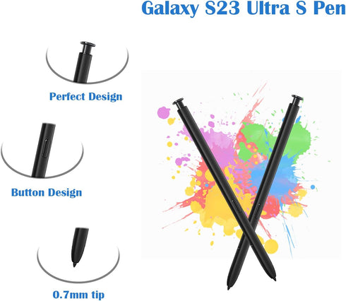 Galaxy S23 Ultra S Pen Replacement for Samsung Galaxy S23 Ultra Touch Pen Stylus Pen WithoutBluetooth,Eject Pin Includes(Black)
