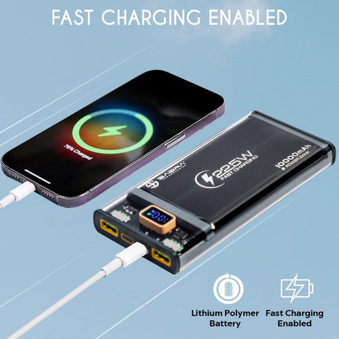 Battery Pack Power Bank 10000mAh, Portable Charger with 22.5W Fast Charger