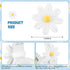 Fiwochic 2 Pack 3D Headset Headphone Accessories Decoration Daisy Flower Decor Cute Printed White Daisy Cute Attachment