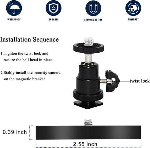 VVHOOY 2Pack Battery(2nd, 3rd), Magnetic Camera Mount Compatible with Ring Stick up Cam Ring Outdoor Cam Plus,Outdoor