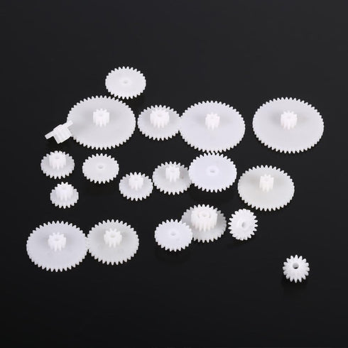 SCX24 Set 19pcs ZJchao Plastic Gears Small Motor Gear Kit for Robot DIY Cars Model Building Accessories Educational