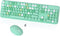 COVEVA Colorful Wireless Keyboard and Mouse Combo, 2.4GHz Wireless Retro Cute Round Keycaps