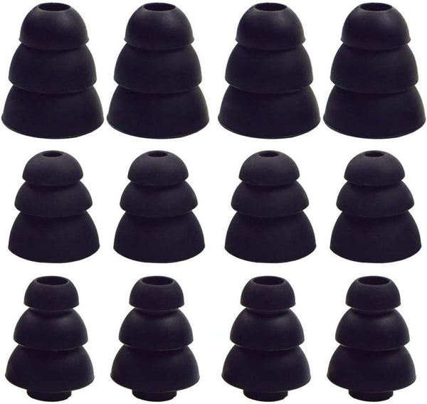 JNSA 3 Flange Noise Cancelling Triple Flange Eartips Eargels Earpads Ear Tips Gels