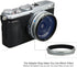 JJC LH-X100 Lens Hood Sun Shade with 49mm Filter Adapter for Fuji X100VI X100V X100F X100T