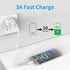 Short Micro USB Cable 1ft, 5 Pack Android Micro USB Standard 2.0 Charger Cord for Samsung Galaxy S7/J7, HTC, LG, Kindle