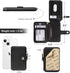 M-Plateau Small Wallet for Women - Large Capacity with ID Window, Phone Wallet with 3M Adhesive Card Holder (Black)
