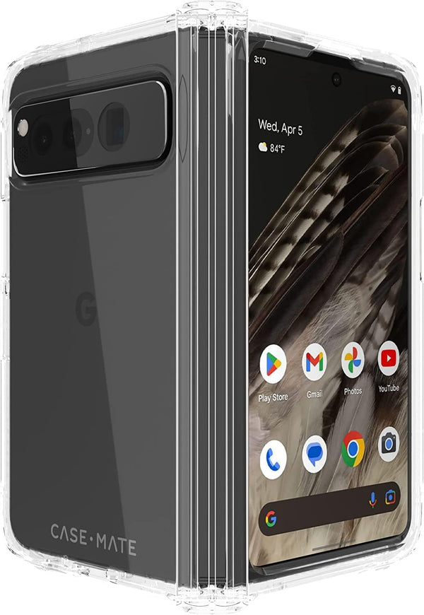 Case-Mate Tough Plus Clear Phone Case for Google Pixel Fold, 16 FT Drop Protection, Wireless Charging, Anti-Yellowing