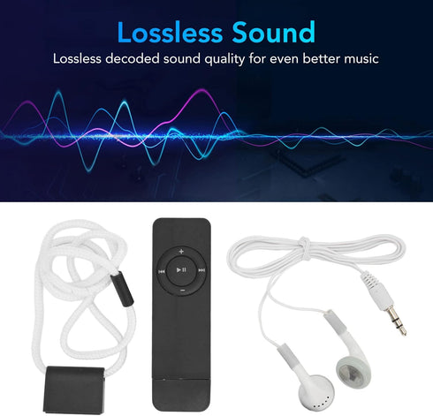 EBTOOLS MP3 64GB, Mini Player Lossless Sound Up to Compact and Portable Music Player for Students Running Travel