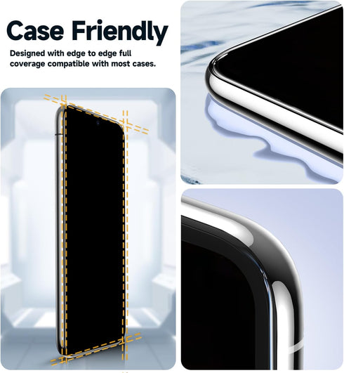 MAGIC JOHN Privacy Screen Protector for Samsung Galaxy S23 Plus (6.6") - 2 Pack, Tempered Glass, Anti-Scratch, Bubble
