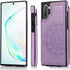 NKECXKJ Samsung Galaxy Note 10 Case with Tempered Glass Screen Protector, Credit Card Holder Slot, PU Leather Wallet