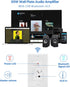 TNP Wireless Bluetooth Audio Receiver Wall Plate Mount, BT 5.0 aptX Music Streaming Adapter for 4 Speakers