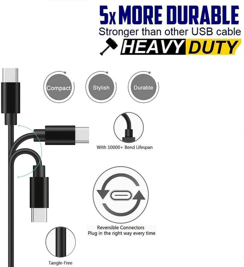 Fast Power Charging Cable for Sony SRS-XB33 SRS-XB23 SRS-XB43 Portable Bluetooth Wireless Speaker