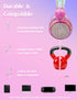 Hot Pink Kids Unicorn Headphones with Mic, 95dB Volume Limited, Shareport, On/Over Ear Wired, Perfect for School/Travel.