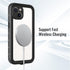 Waterproof iPhone 13 Case - Full Protection Shockproof Dustproof with Built-in Screen Protector and Lanyard (Black)