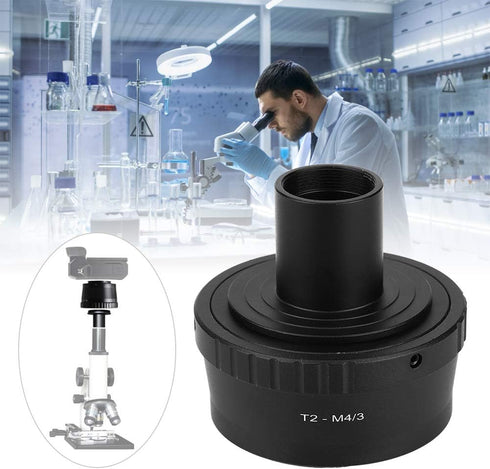 Bindpo T2-M4/3 M42 23.2mm M4/3 Microscope Adapter with Thread, Converter for T Mount Microscope Eyepiece to for Mount