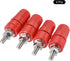 MECCANIXITY Terminal Binding Post Amplifier Connector, Banana Plug Jack Speaker Red, 4 Pack