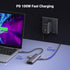 UGREEN Revodok 7 in 1 USB C Hub - Gigabit Ethernet Adapter with 4K@60Hz HDMI, 100W PD Charging, USB A Data Ports, SD/TF