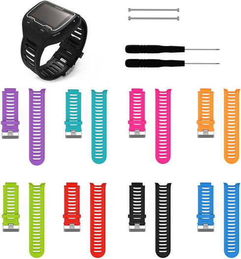 Band for Garmin Forerunner 910XT, Soft Silicone Replacement Watch Band Strap, Fits 6.0 inches-8.1 inches Wrist