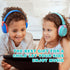 Kids Volume Limited 85/110dB Wired Over-Ear/On-Ear Foldable Headset with Inline Cable AUX 3.5mm Cord Mic for Boys and