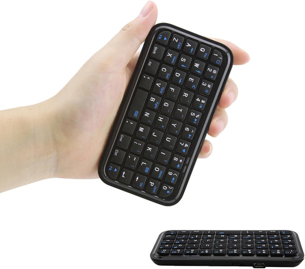 Wireless Bluetooth Keyboard, Ultra Slim Silent Mini Rechargeable Portable Pocket Keyboard, Travel Size Handheld 49 Keys