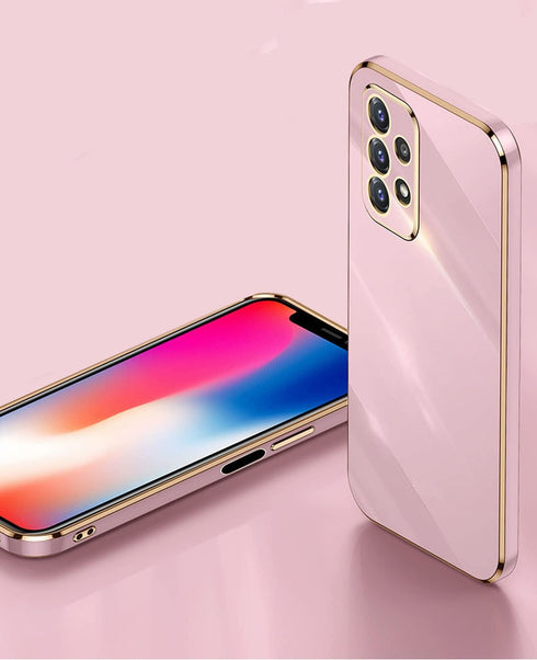 Compatible with Galaxy A32 5G Case - Cute Full Camera Lens Protection & Electroplate Shockproof Edge