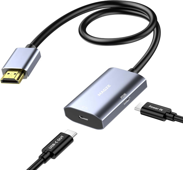 Maqze 8K@30Hz HDMI 2.1 to USB-C Adapter, 4K@144Hz, 0.5m Graphene Cable with PD