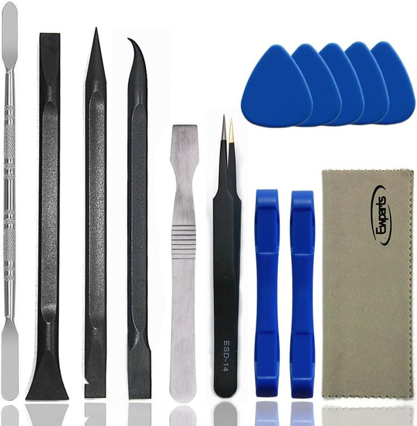 Ewparts Spudger Tool Kit Pry Tools for Electronics Repair, Metal Spudger, Plastic Spudger, Tweezers for Laptop