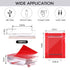 Hicarer 100 Pcs Adhesive Cable Clips Hooks - Large Red Wire Clips for Outdoor String Lights, Cable Management