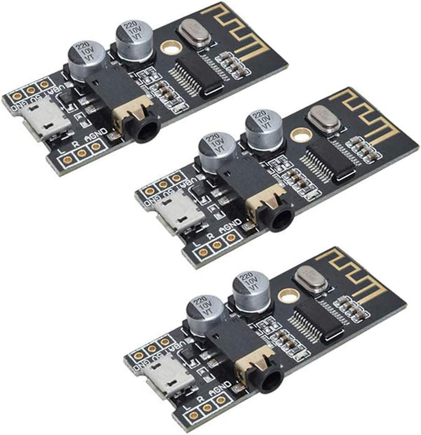 HiLetgo 3pcs M28 Wireless Bluetooth MP3 Audio Receiver Board, Bluetooth 4.2 Lossless Decoder, Wireless Stereo Sound
