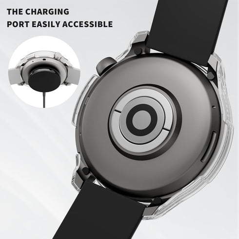 2-Pack Hard PC Bumper Screen Protector Case for Amazfit Balance Smartwatch, Built-in Tempered Glass Film Accessories