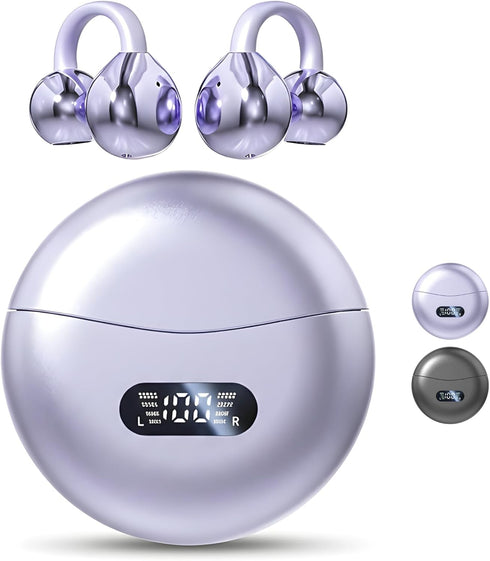 HC M79 Clip On Earbuds, Open Ear Earbuds Wireless Bluetooth 5.4, Lightweight