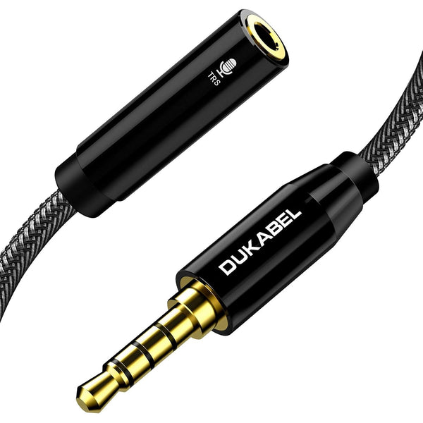 DUKABEL DC4 3.5mm TRS to TRRS Adapter Cable, Microphone Audio Adapter for Smartphone, PS4, Tablet, Laptop