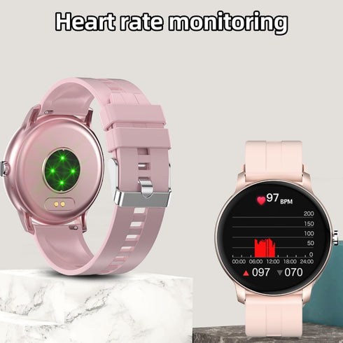 Smart Watch, 1.3” for Women, Fitness Tracker with 100+ Sport Modes, IP67 Waterproof, Heart Rate Monitor, Rose Gold