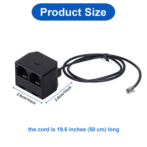 Telephone Training Adapter Y Splitter for RJ9 Headset, Compatible with Cisco, Yealink, Avaya, and More