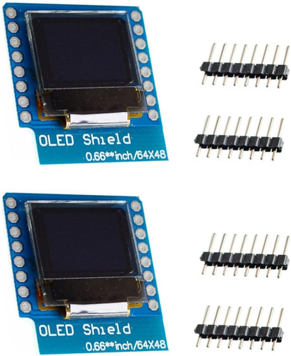 VBOTCOR 0.66 inch OLED Shield I2C IIC Display Mini OLED Module for WEMOS