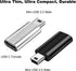 AreMe Mini USB 2.0 to USB C Adapter (4 Pack), Black+Silver Converter for Digital Camera, MP3 Players, GPS, Dash Cam