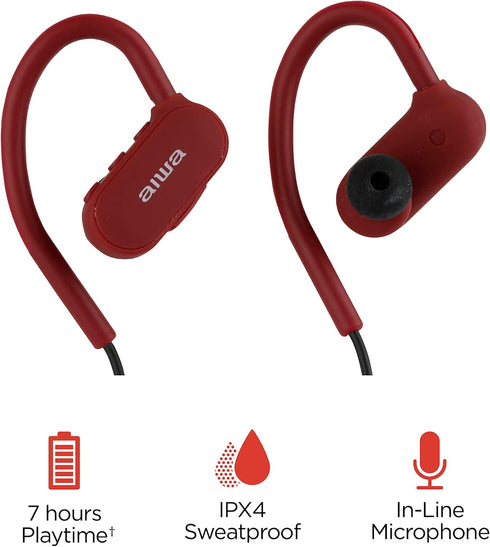 Aiwa Water Bottle with Speaker and Earphone Bundle - 400ml Water Bottle with 4 Hour Playtime and Wireless Sports