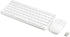 Mason West Slim Wireless Keyboard and Mouse Combo - White - for Desktop/Laptop/Windows/Mac, USB Nano Receiver