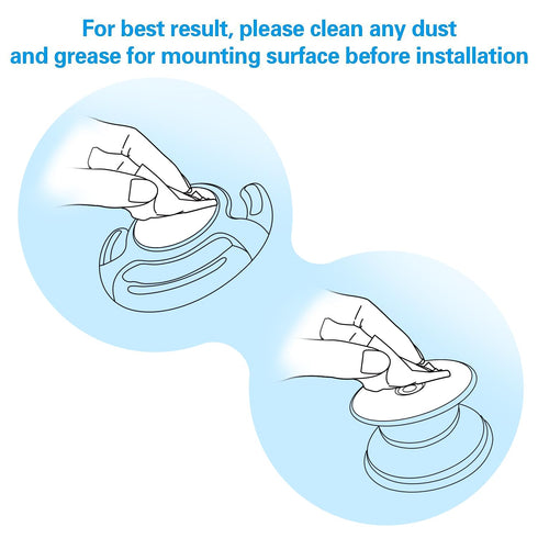 volport 3M Sticky Adhesive Replacement Compatible with Socket Mount Base, 10 Pack VHB Sticker Pads for Car Magnetic