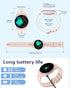 HUAKUA Smart Watches for Women & Men, Compatible with iPhone/Android, Round Fitness Tracker, Waterproof Pink