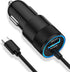 30W USB C Fast Car Charger with 3ft Cable for Samsung Galaxy S24/S23/S22/S21/S20+ and iPhone 15 Plus Pro Max