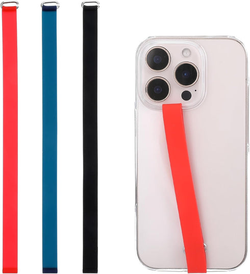 Mabor 3Pcs Reusable Silicone Phone Strap Grip Holder Wireless Charging Compatible Detachable Universal