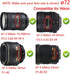 72mm Lens Cap Cover for Canon R3 R5 kit RF 24-240mm, NIKKOR 18-200mm Lens (2 Pack)