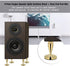 Socobeta 8 Pairs Speaker Mat Copper Speaker Spike Set Speaker Isolation Stand with Base Pad