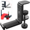 Headphone Hook Desk, Foldable Headset Holder Clamp Hanger Mount with Built-in Cable Clip Organizer
