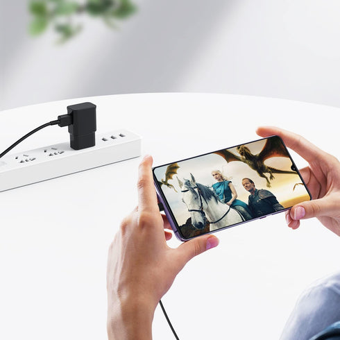 Type C Fast Charging Charger, 2 Pack USB Android Phone Wall Block & Charge Cable for Samsung Galaxy